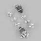 VOJ Studded Oxidised Silver Plated Contemporary Drop Earrings - Swadesiicart
