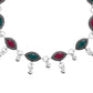 VOJ Set of 2 Stone Studded Designer Anklet - Swadesiicart