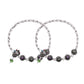 VOJ Set of 2 Handcrafted Stone Studded oxidized Anklet - Swadesiicart