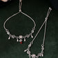 VOJ Set of 2 Silver Toned Fish Designed Anklet - Swadesiicart