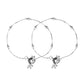 VOJ Set of 2 Silver Toned Handcrafted Designer Anklet - Swadesiicart