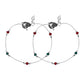 VOJ Set of 2 Silver Toned Handcrafted Artificial Beads Designer Anklet - Swadesiicart