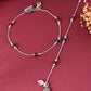 VOJ Set of 2 Silver Toned Handcrafted Artificial Beads Designer Anklet - Swadesiicart