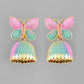VOJ Multi Color Butterfly Contemporary Jhumka Earrings - Swadesiicart