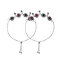 VOJ Set of 2 Silver Plated Floral Designed Stone Studded Anklet - Swadesiicart
