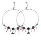 VOJ Set of 2 Silver Plated Stone Studded Designer Anklet - Swadesiicart