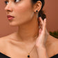 VOJ Gold Polished Stainless Steel Black Pearl Studded Chain Set - Swadesiicart