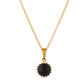 VOJ Gold Polished Stainless Steel Black Pearl Studded Chain Set - Swadesiicart