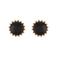VOJ Gold Polished Stainless Steel Black Pearl Studded Chain Set - Swadesiicart