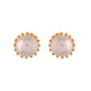 VOJ Gold Polished Stainless Steel White Pearl Studded Chain Set - Swadesiicart