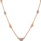 VOJ Stainless Steel Hand Crafted Rose Gold Polished Beaded Chain - Swadesiicart