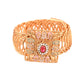 VOJ Stainless Steel Gold Polished Kundan Studded Wraparound Square Bracelet - Swadesiicart