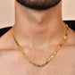 VOJ Men's Gold Polished Stainless Steel Biscuit Chain With Hand Crafted Design - Swadesiicart