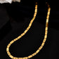 VOJ Men's Gold Polished Stainless Steel Biscuit Chain With Hand Crafted Design - Swadesiicart