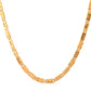 VOJ Men's Gold Polished Stainless Steel With Hand Crafted Design Biscuit Chain - Swadesiicart