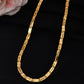 VOJ Men's Gold Polished Stainless Steel Biscuit Chain With Hand Crafted Design - Swadesiicart