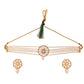 VOJ Gold Polished Stone And Pearl Studded Traditional Chokar Set - Swadesiicart