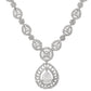 VOJ Silver Plated AD Stone Studded Elegant Necklace And Earrings Set - Swadesiicart