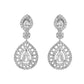 VOJ Silver Plated AD Stone Studded Elegant Necklace And Earrings Set - Swadesiicart