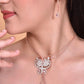 VOJ Rose Gold-Polished Butterfly Design Pendant Set - VOJ (Valley Of Jewellery)
