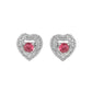 VOJ Silver Plated Pink Stone Studded Heart Shaped Chain Set - Swadesiicart
