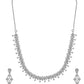 VOJ Silver Plated AD Stone Studded Hand Crafted Jewellery Set | Swadesiicart