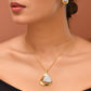 VOJ Gold Polished CZ Stone Studded Geometrical Jewellery Set | Swadesiicart