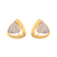 VOJ Gold Polished CZ Stone Studded Geometrical Jewellery Set | Swadesiicart