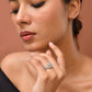 VOJ Silver-Plated AD-Stone-Studded Adjustable Finger Ring | Swadesiicart
