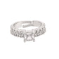 VOJ Silver Plated Cubic Zirconia Studded Finger Ring | Swadesiicart