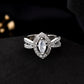 VOJ Silver-Plated Cubic Zirconia Studded Adjustable Finger Ring - Swadesiicart