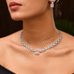 VOJ Silver Plated AD-Stone Studded Square Shaped Jewellery Set - Swadesiicart