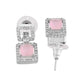 VOJ Silver Plated AD-Stone Studded Square Shaped Jewellery Set - Swadesiicart