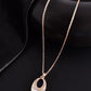 VOJ Rose Gold-Polished Oval Pandent Chain | Swadesiicart