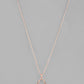 VOJ Rose Gold-Polished Oval Pandent Chain | Swadesiicart