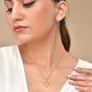 VOJ Gold Polished Stainless Steel Chain With Stone Studded Pendant - Swadesiicart