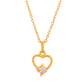 VOJ Gold Polished Stainless Steel Chain With Stone Studded Pendant - Swadesiicart