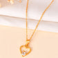 VOJ Gold Polished Stainless Steel Chain With Stone Studded Pendant - Swadesiicart