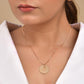 VOJ Gold Polished Chain With Circular Pendant - Swadesiicart