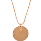 VOJ Gold Polished Chain With Circular Pendant - Swadesiicart