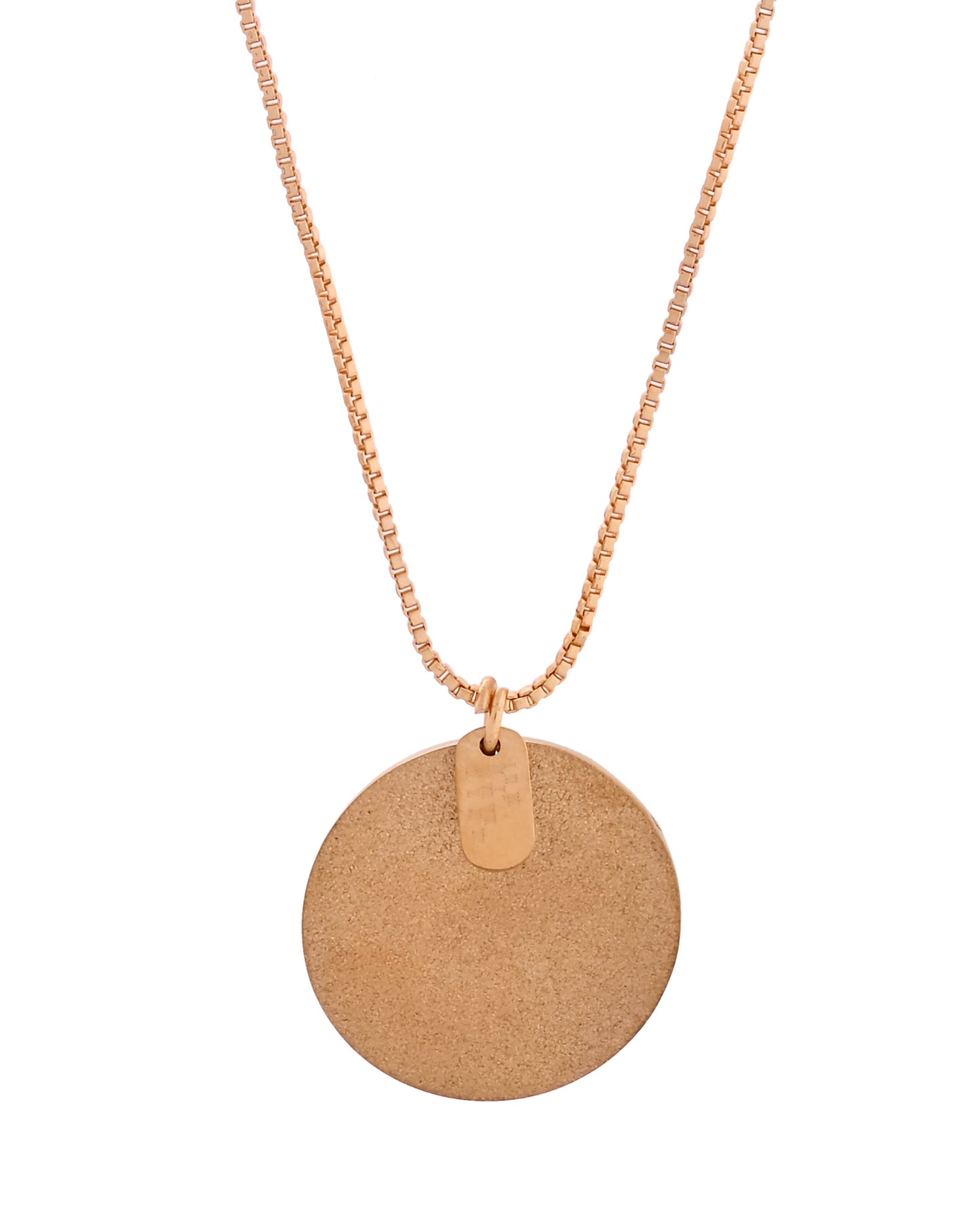 VOJ Gold Polished Chain With Circular Pendant - Swadesiicart