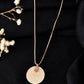 VOJ Gold Polished Chain With Circular Pendant - Swadesiicart