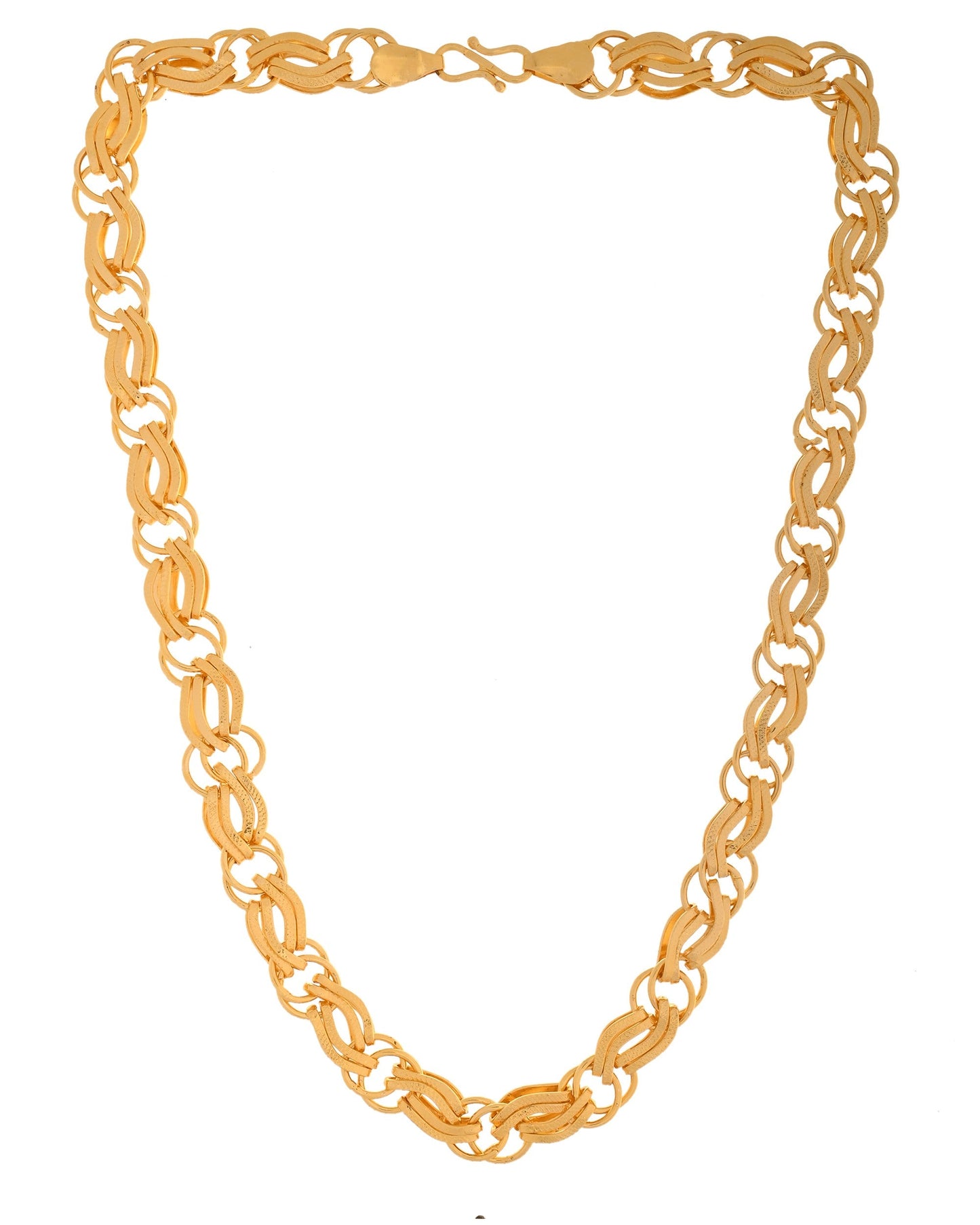 VOJ Gold Polished Stylish Stainless Steel Chain For Men - Swadesiicart