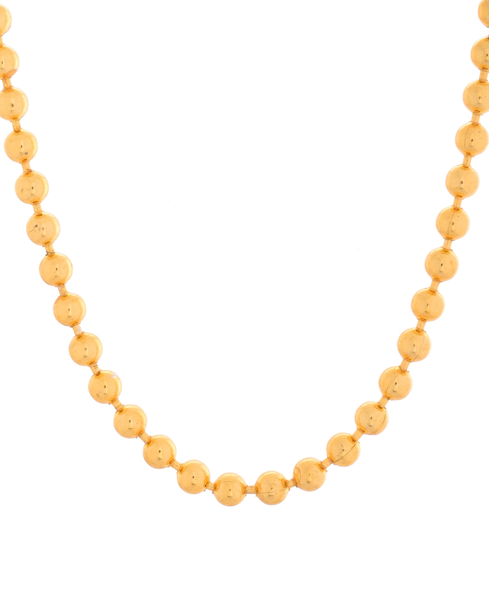 VOJ Gold Polished Ball Shaped Elegant Chain For Men - Swadesiicart