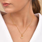 VOJ Gold Polished Chain With Heart Shaped Stone Studded Pendant - Swadesiicart