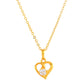 VOJ Gold Polished Chain With Heart Shaped Pendant - Swadesiicart