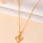 VOJ Gold Polished Chain With Heart Shaped Pendant - Swadesiicart