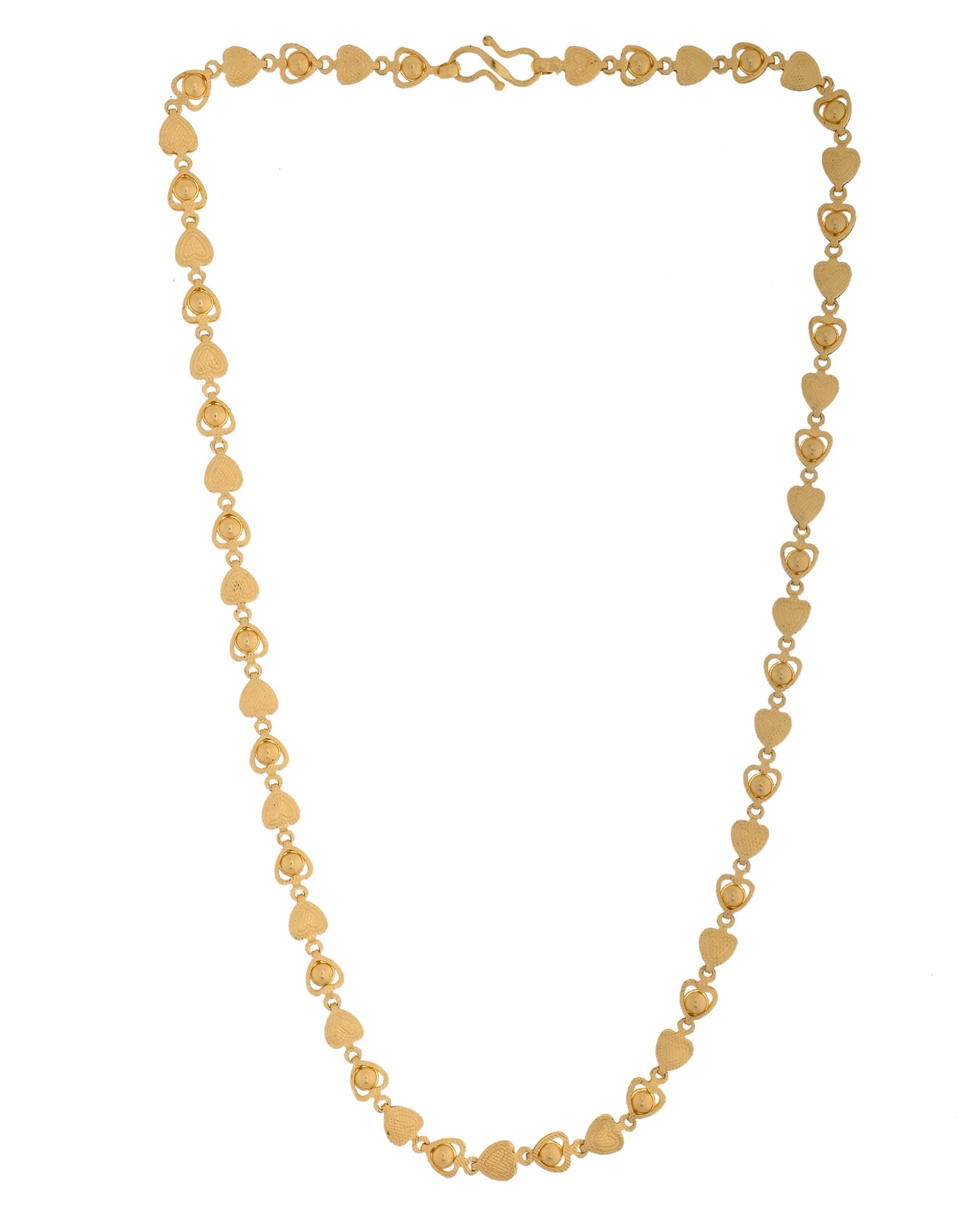 VOJ Women Gold Polished Heart Shaped Chain - Swadesiicart