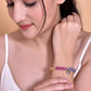 VOJ Multi Colour Beaded Elasticated Bracelet - Swadesiicart