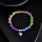 VOJ Multi Colour Beaded Elasticated Bracelet - Swadesiicart